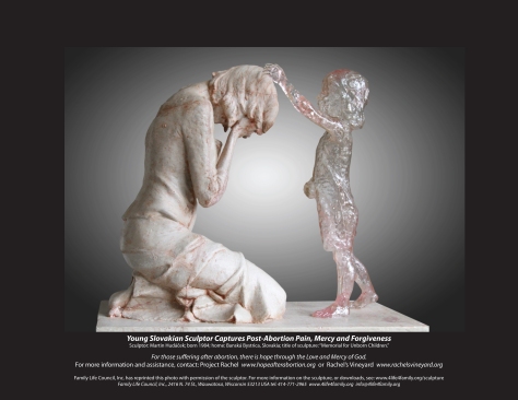 Martin Hudáček’s sculpture entitled “Memorial for Unborn Children